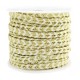 Macramé draad gevlochten 4mm Gold-white